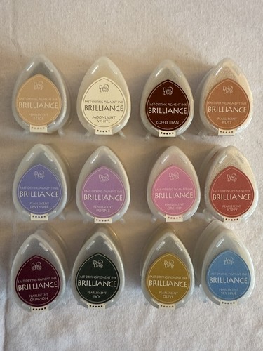 12 Brilliance Dew Drop fast drying pigment ink