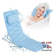 Full Body Bath Pillow, Bath Pillows for tub with 50x16 Inch Pack of 1 Blue