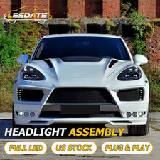 Led Headlight For Porsche Cayenne 2011-2014 958.1 Front Head Lamp Assembly Pair