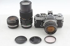 Exc 5 Olympus OM-1 Film Camera w/ 50mm F1.4 28mm F3.5 75-150mm F4 3Lens Set