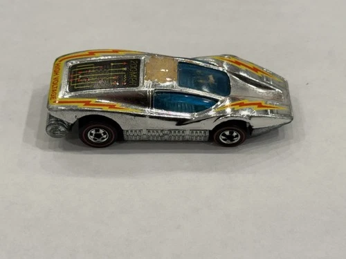 Hot Wheels Large Charge Redline Diecast Car Silver Blue High Voltage 1974