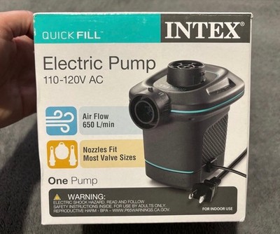 Intex Quick Fill Electric Air Pump 110-120V AC Inflates & Deflates New Open Box