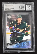 Kirill Kaprizov Signed 2020-21 Upper Deck Young Guns Rookie BAS 10 Autograph