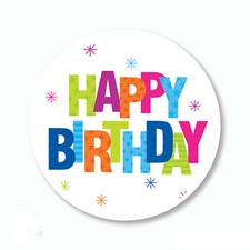 Happy Birthday Party Favors Scrapbook Stickers Envelope Seals Birthday Labels