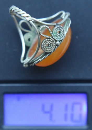 Vintage Amber Baltic Honey Finger Ring 4.1 gram 波羅的海琥珀 - Picture 4 of 4