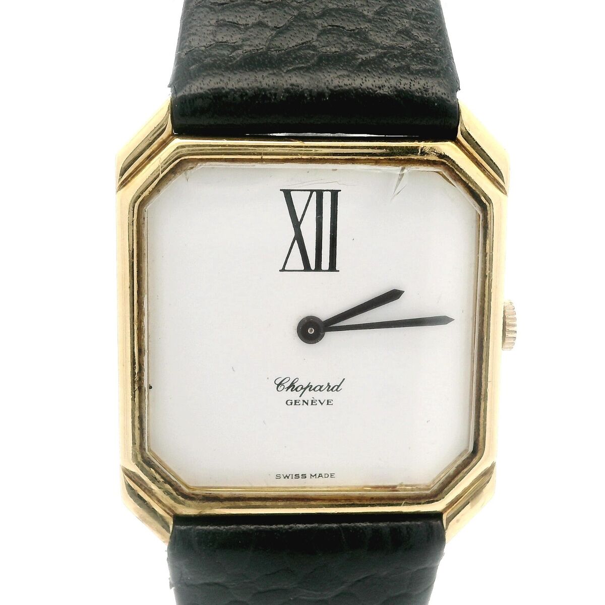Vintage Chopard 18k Yellow Gold 26mm Octagon Fancy Lug Vintage Chopard 18k Yellow Gold 26mm Octagon Fancy Lug