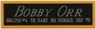 BOBBY ORR BRUINS NAMEPLATE FOR AUTOGRAPHED Signed HOCKEY STICK PUCK JERSEY PHOTO