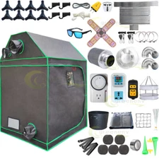48"x48"x80" Complete Grow Tent Kit w/LED Full Spectrum Grow Light & Fan & Filter