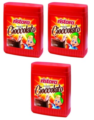 3x Ristora Cioccolato Zubereitet für Getränke mit Schokoladengeschmack 500g