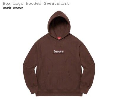 Supreme FW21 Box Logo Hooded Sweatshirt Dark Brown - Medium