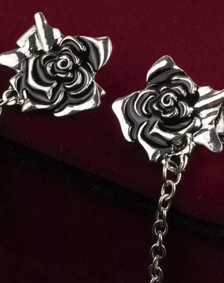 Taraiga men s brooches Rose with Chain Collar Brooch