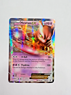 Mewtwo EX Pokemon Card Holographic 54/113 Legendary Treasures Rare