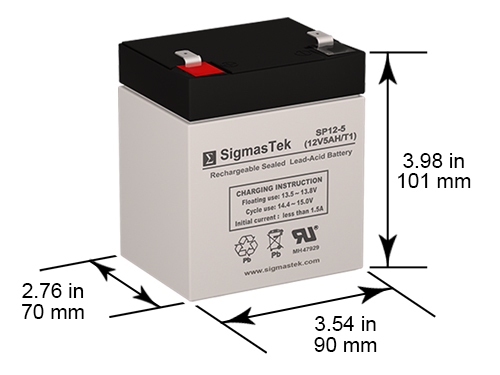 Liftmaster 485LM Garage Door Opener Battery - Replacement By SigmasTek 12V 5AmpH - Bild 3 von 3
