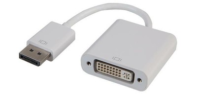 Goobay 51728 Mini DisplayPort/DVI-D per Cavo Adattatore 1.1, Bianco, 0.1m Lunghezza del Cavo