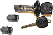 NEW GMC OEM IGNITION SWITCH LOCK CYLINDER + 2 DOOR LOCK CYLINDER + 2 KEYS