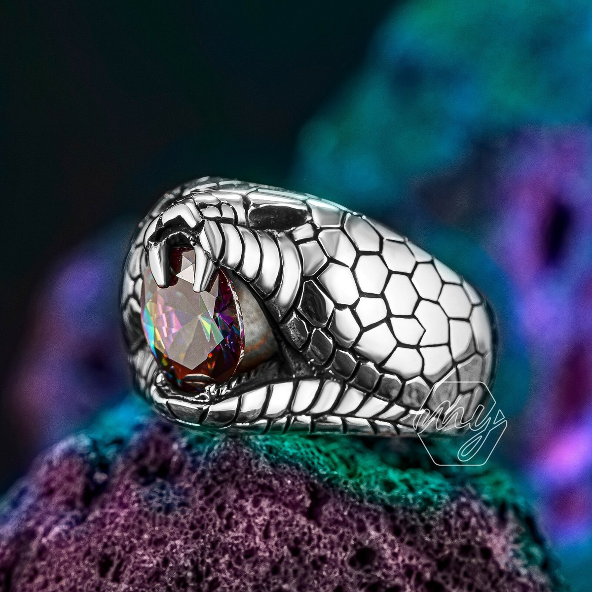 Sterling Silver Gemstone Snake Pendants | 4 Stones Sterling Silver Gemstone Snake Pendants | 4 Stones