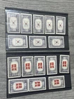Vintage Lot If U.S. Stamps 16 Total Korea & Denmark Flag 5 Cent