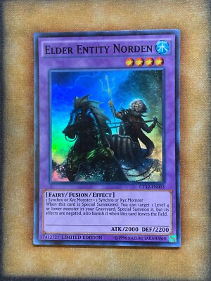 Yugioh Elder Entity Norden CT12-EN003 Super Rare Limited Edition LP