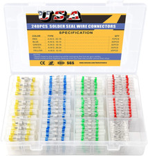 240pcs Solder Seal Sleeve Heat Shrink Wire Terminal Connector Kit Set Waterproof