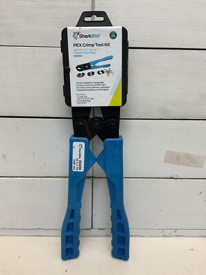 SharkBite Pex Crimp Tool Kit 865896 For 3/8'' 1/2'' 3/4'' & 1'' Copper Rings
