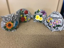 Large Stone Effect Colourful Animal Garden Ornaments Choice of 4 Outdoor Bright