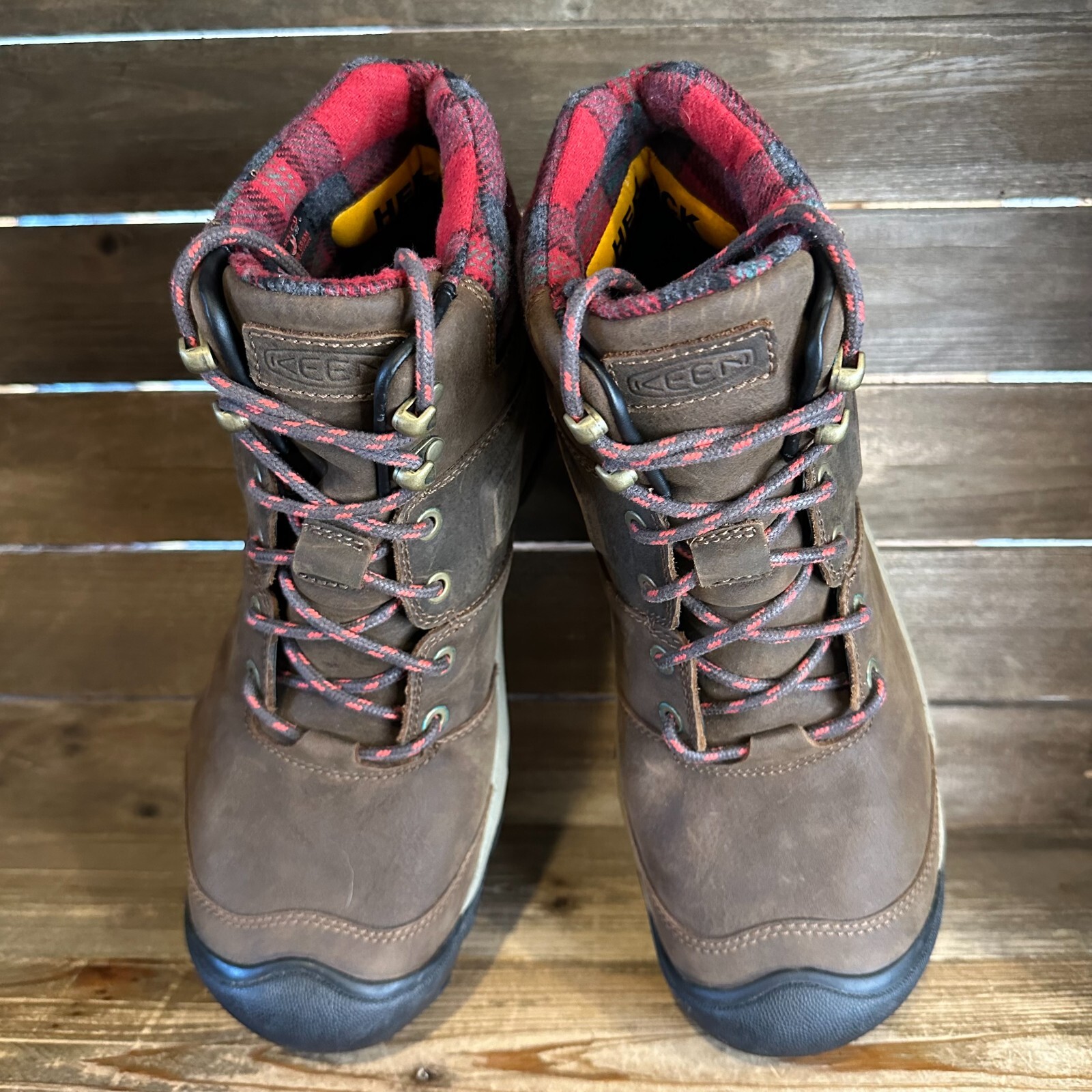 Stivali invernali impermeabili isolati in pelle marrone Keen Targhee II nuovi da uomo taglia 10