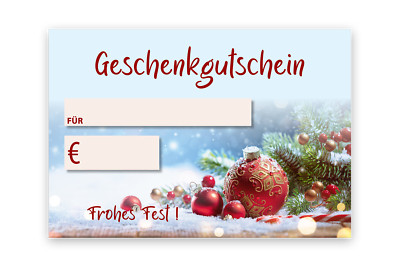 Gutschein, Geschenkgutschein ''Weihnachten'', Format: 29 x 20 cm