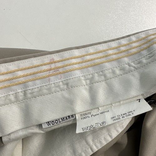 Canali 41x28.5 Wool Light Khaki Mens Pleated Cuffs Dress Pants 78220 READ DESCRI - Picture 11 of 22