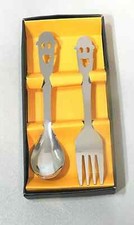 BABY UTENSILS - FORK AND SPOON SET - BABY - SMILEY FACE