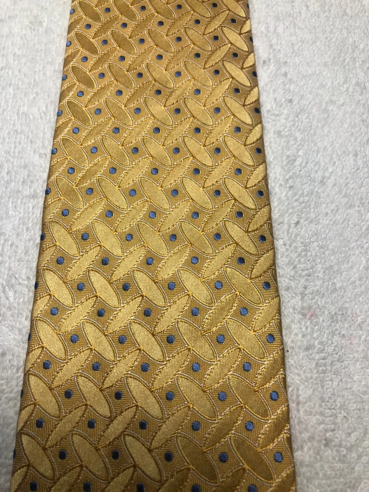 GEOFFREY BEENE MENS TIE GOLD WITH BLUE 3.25 X 60 - Image 3 of 4