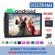 AUTORADIO 7" POLLICI ANDROID  2DIN 2GB RAM 16GB STEREO AUTO DAB BLUETOOTH WIFI