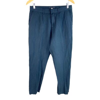 NEW Quiksilver OG Linen Pleated Pant Womens 30 Black Tapered Casual $60