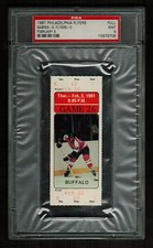 PSA 9 MEL BRIDGMAN HOCKEY TICKET 1981 NHL Philadelphia Flyers