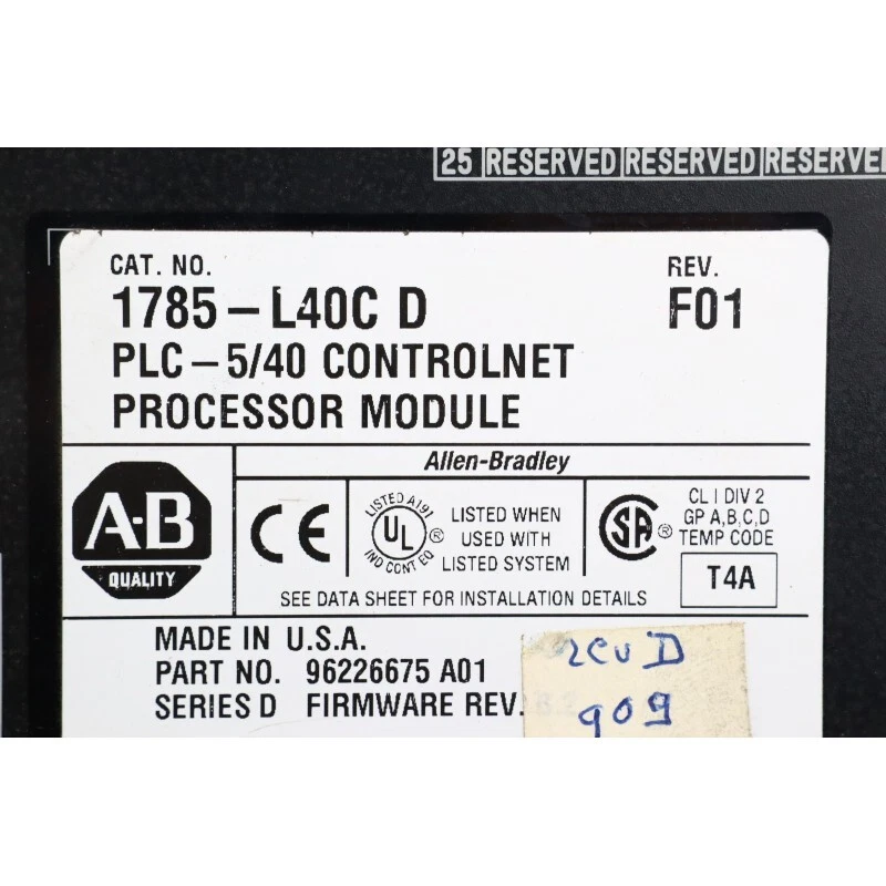 Allen-Bradley 1785-L40C PLC-5/40 Processor module READ DESC (B1232) - Photo 4/4