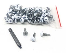 100 Pack White 3/4" Inch Torx Self Tapping Sheet Metal Cargo Trailer Screws
