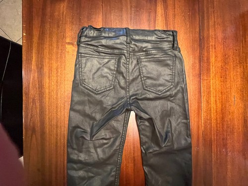 Girls Black Coated Pants From The Gap Size 7 - Picture 4 of 5