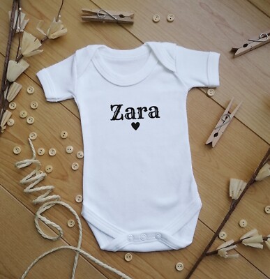 Personalised Funky Name Baby Grow/ Bodysuit | Cute, unique gift for baby 