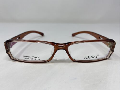 Okulary Akira TR611 C7 55-16-140 brązowe laminat pełna obręcz oprawka RO45 - Zdjęcie 1 z 8