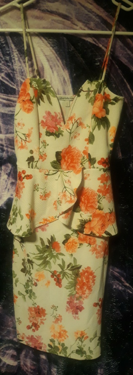 Charlotte Russe Womens Sleeveless Floral Short Dress Size Small