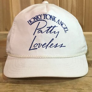 Honky Tonk Angel Patty Loveless White Vintage Hat Baseball Cap 1980s Nashville
