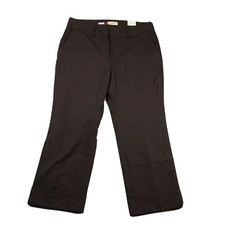 Gap Pants Women 8 Brown Cropped Stretch Cuffed Straight Leg Favorite Trouser NWT