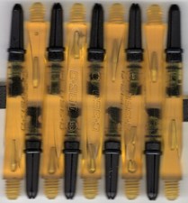 Medium Yellow CARBON 360 Spinning Dart Shafts: 1 set of 3