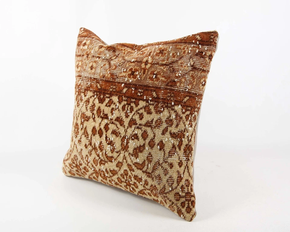 Kilim Pillowcase, Turkish Carpet Pillow Cover, Decorative Pillow, Bohemian Kilim - Image 3 of 4