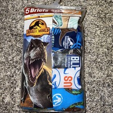 Jurassic World Boys Underwear Boxer Briefs Dinosaurs NEW 5 Pack