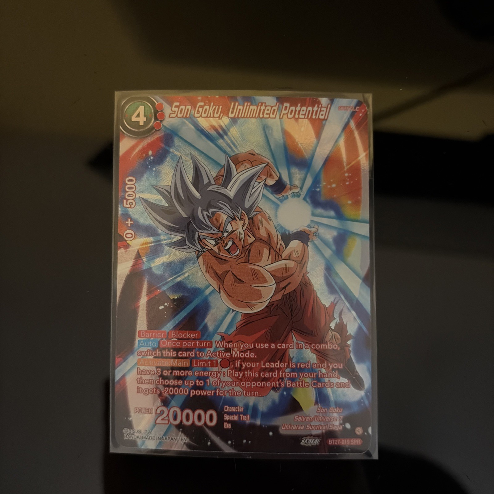 Dragon Ball Super History of Z Son Goku, Unlimited Potential SPR BT27-019