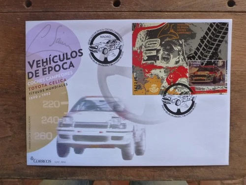 SPAIN 2016 FDC CARLOS SAINZ MINI SHEET FIRST DAY COVER
