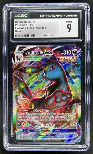 2021 Pokemon SWSH Evolving Skies Umbreon VMAX Holo #095/203 CGC 9