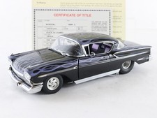 1958 Chevrolet Impala Street Machine Black W Flames Danbury Mint 124 Model Car