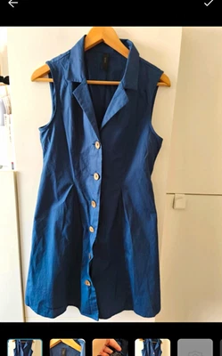 Y.A.S Damen Hemdblusenkleid S blau Midi Kleid Neu YAS - Bild 1 von 3