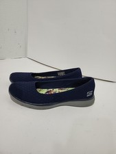 SKECHERS 23312 AIR-COOLED MEMORY FOAM NAVY SLIP ON WOMENS 8 SHOES